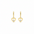 Golden Heart Hoop Earrings