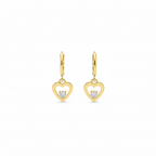 Golden Heart Hoop Earrings